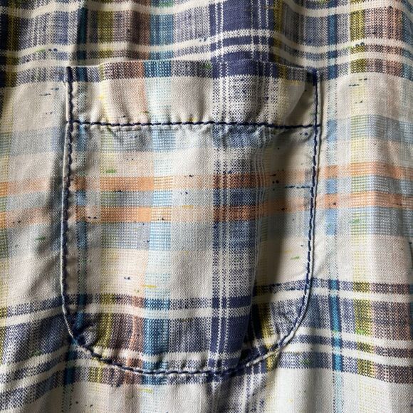 Tommy Bahama Mens Small Short Sleeve Button Up Silk Shirt Plaid Preppy Outdoor - Picture 8 of 13